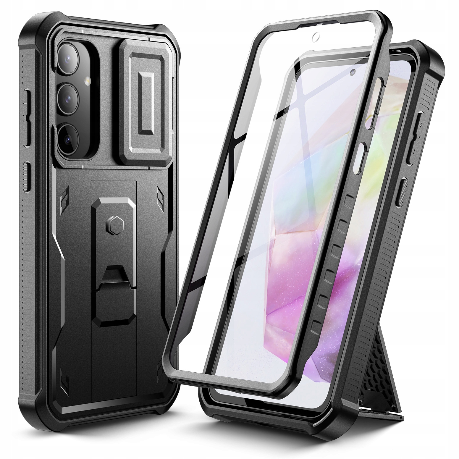 Technické ochranné puzdro pre Samsung Galaxy A35 5G Kevlar Cam+ čierne